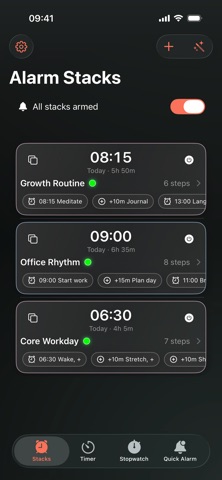 Alarm Stacks screenshot