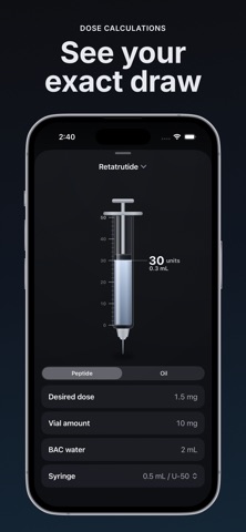 Milligram - Peptide Tracker Screenshot 4 of 9