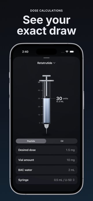 Milligram - Peptide Tracker Screenshot 4 of 9