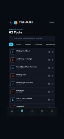 WeldLedger: Welding Tools — скриншот 2
