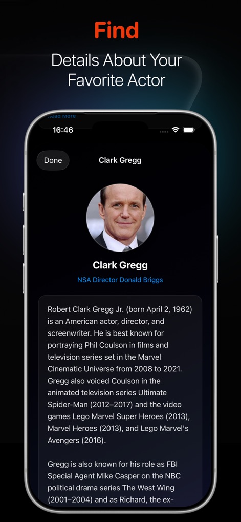 Noor Cinema : Movie App - Users can access rich actor information, viewing their professional photo and a comprehensive biography detailing their career milestones.