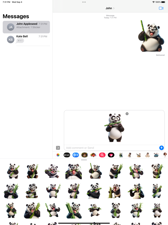 Screenshot #5 pour Bamboo Panda Stickers
