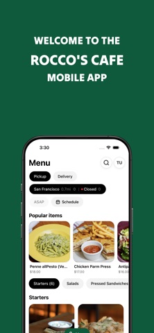 Rocco's Cafe - Order Now iPhone screenshot