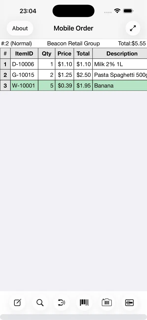 Screenshot #1 pour Cloud-In-Hand® Mobile Order
