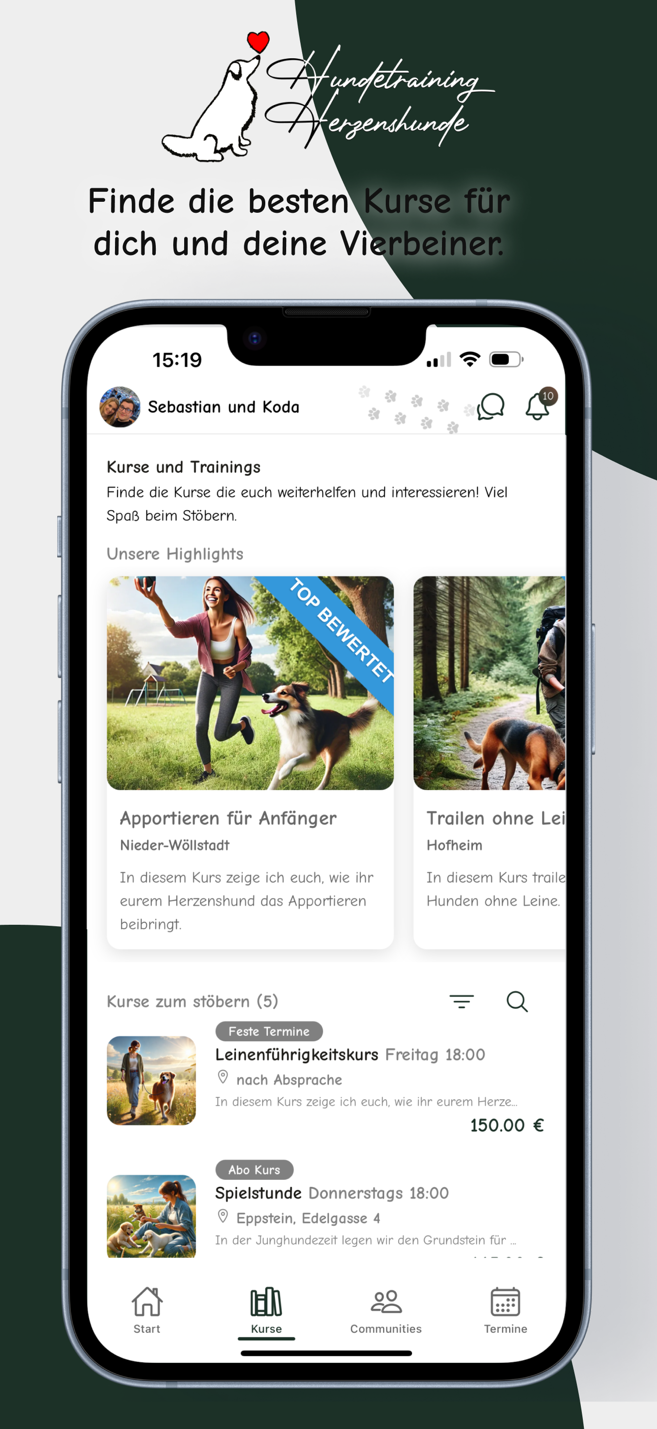 Hundetraining Herzenshunde