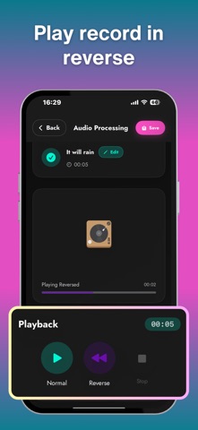 Oiduo - Reverse Audio Play iPhone screenshot