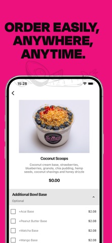Scoops Handcrafted Acai Bowls iPhone screenshot