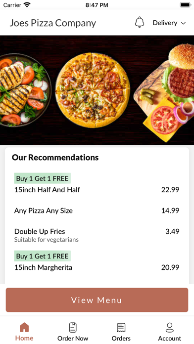 Joes Pizza Company Sutton Screenshot