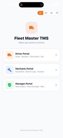 Fleetmaster TMS screenshot