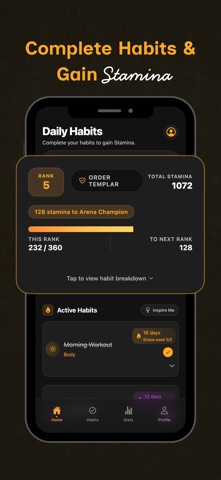 Stamina - Energy Habit Tracker screenshot