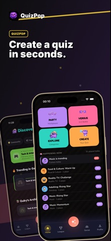 QuizPop - Trivia with Friends iPhone screenshot