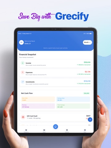 Grecify: Expense Tracker iPad screenshot