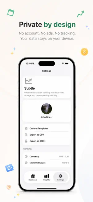 Subtle Subscription Tracker screenshot 4