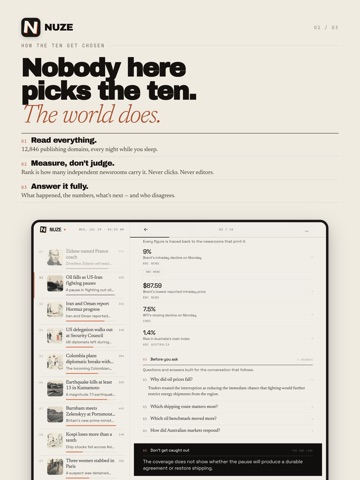 NUZE: Daily News Briefing ipad screenshot 2
