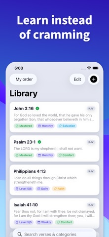Scripture Memory iPhone screenshot