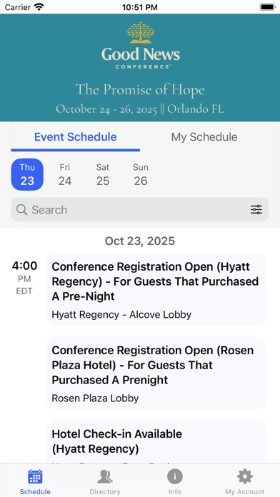 Screenshot 1 of Good News Conference App