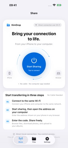 KimDrop - Wi-Fi File Transfer screenshot 1