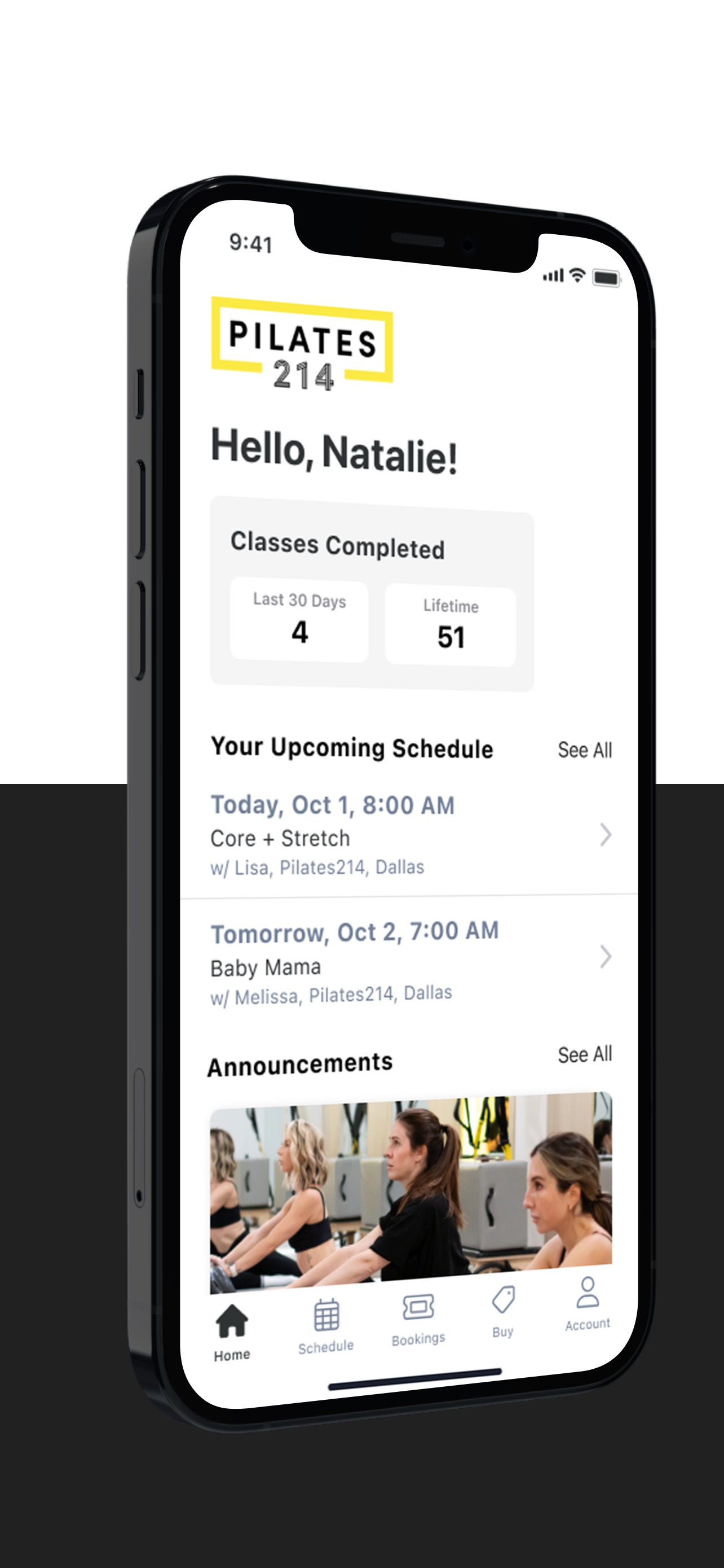 Screenshot 1 of Pilates214 Studio