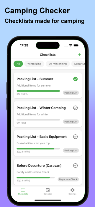 Camping Checker - Checklists Screenshot 1 of 5