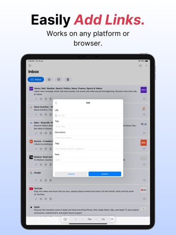 Save Links: Collect & Read iPad screenshot