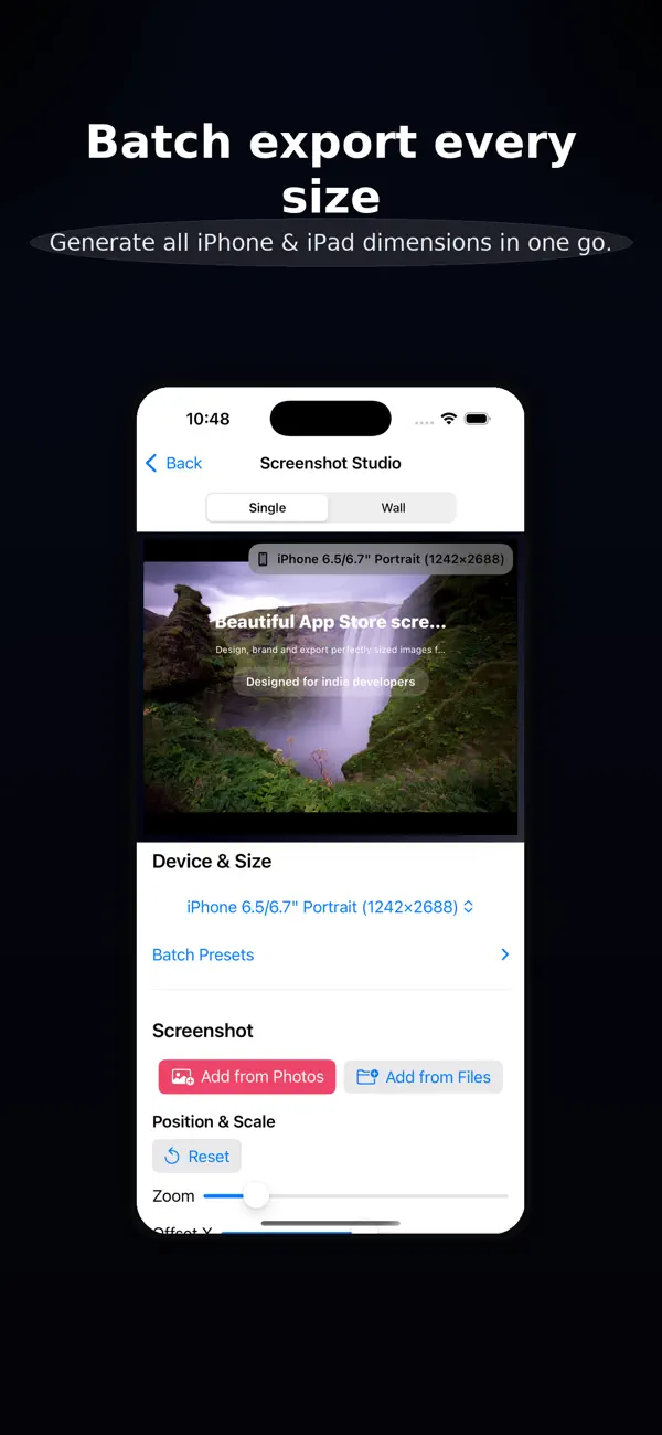 #2. Screenshot Studio (iOS) Podle: Lawrence Tsui