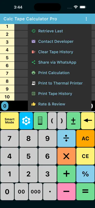 Calc Tape Calculator Pro screenshot 4