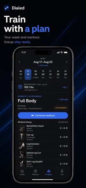 Dialed - Workout Tracker screenshot 1