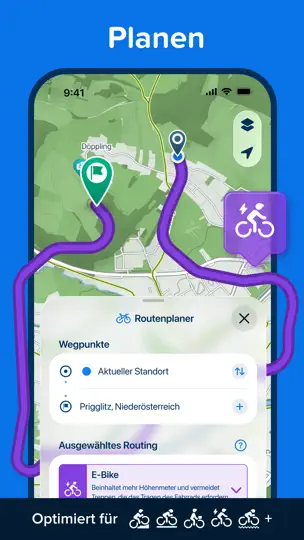 Screenshot von Bikemap: Fahrrad Navi & Karten auf dem iPhone 2