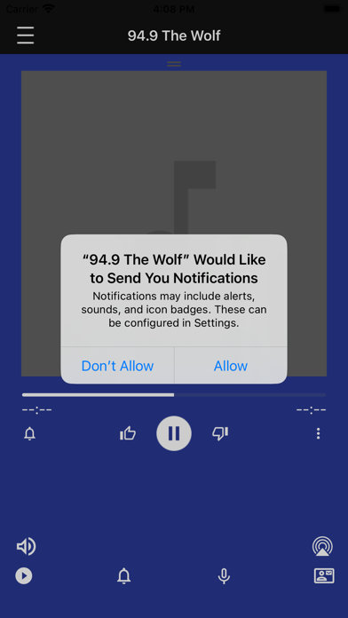 94.9 The Wolf iPhone screenshot 1 - Entertainment app