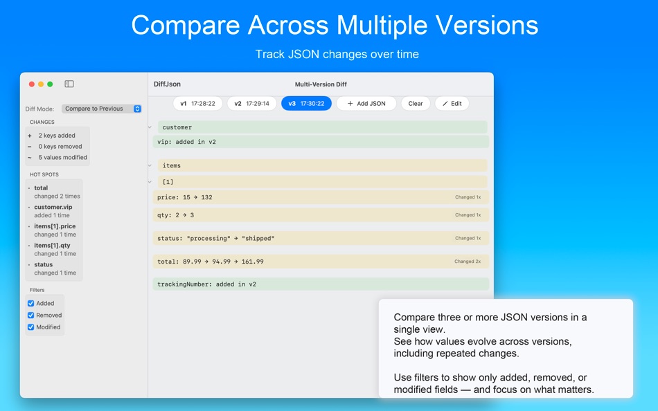#4. DiffJson (macOS) Tekijänä: TraLand.com
