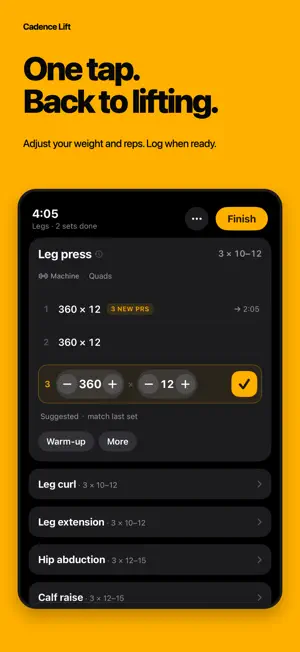 Cadence Lift: Strength Log screenshot 3