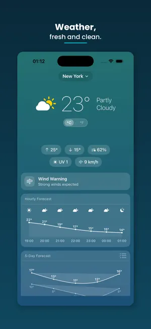 TazeHava: Minimal Weather App screenshot 1