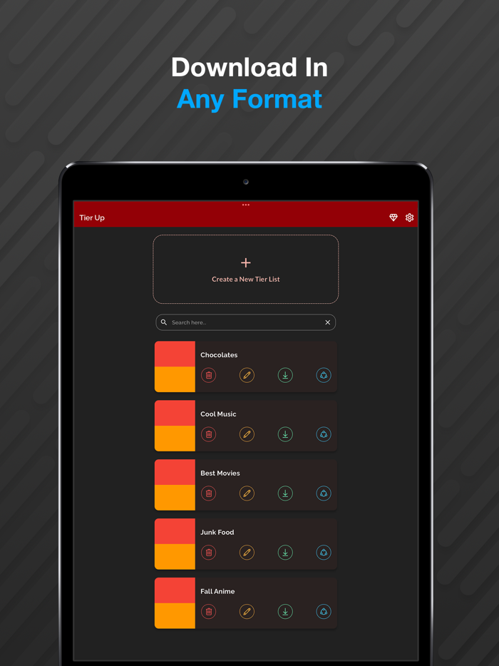 Tier List Maker TierUp Ranker
