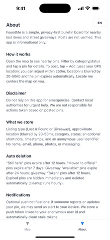 FoundMe App Screenshot 5 of 6