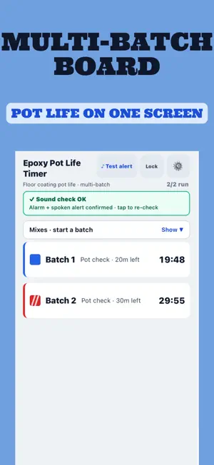 Epoxy Pot Life Timer screenshot 1