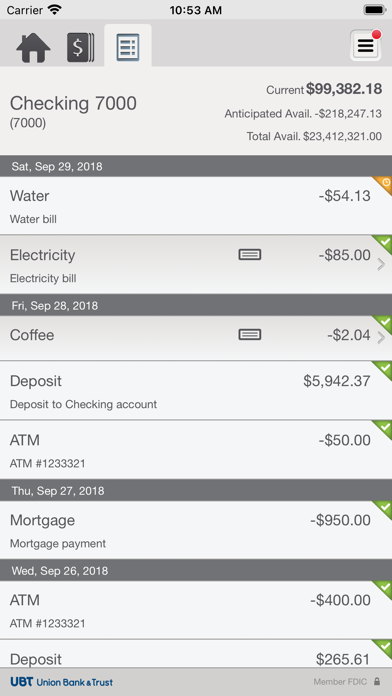 Union Bank & Trust Business Screenshot