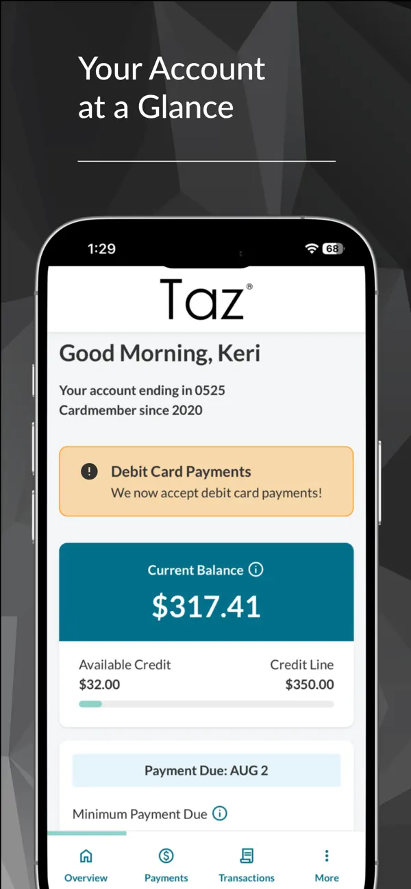 Screenshot #2 pour Taz Visa Mobile