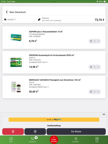 Engel&Bahnhof Apotheke VELEN iPad screenshot