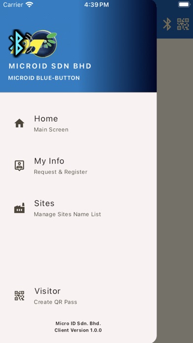 Screenshot 2 of MicroID BLUE Button App