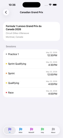 Grand Prix Schedules Screenshot 5 of 6