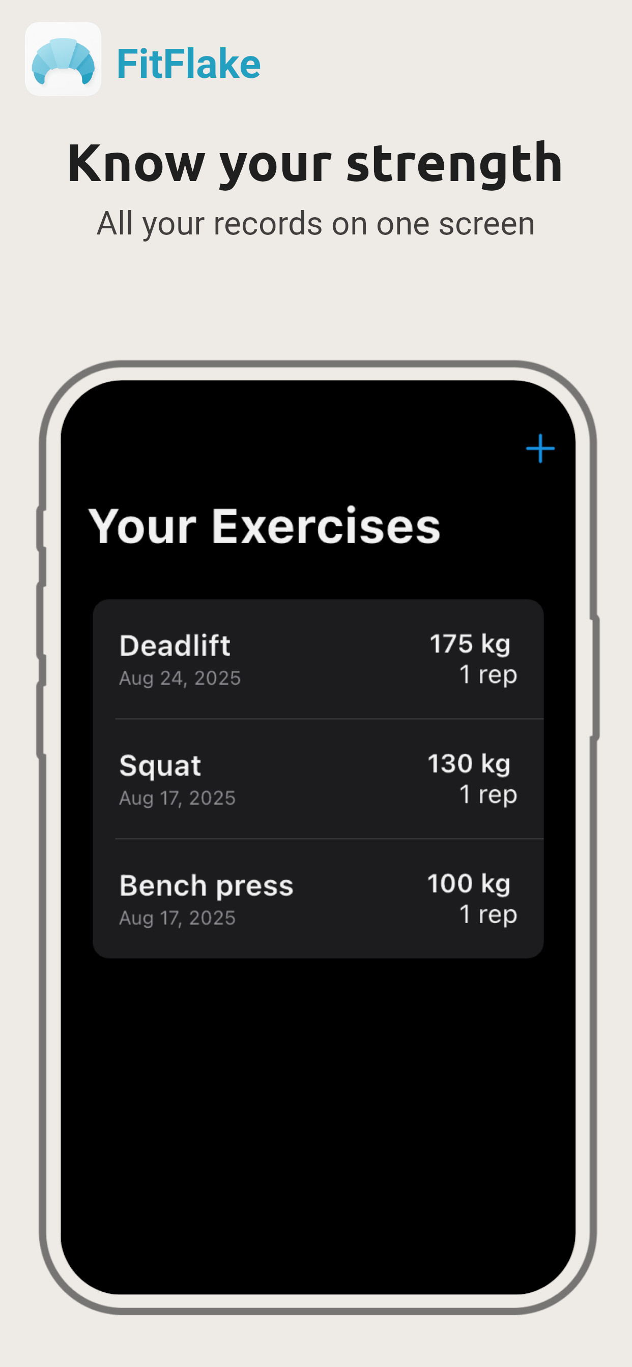 FitFlake Gym Records Tracker