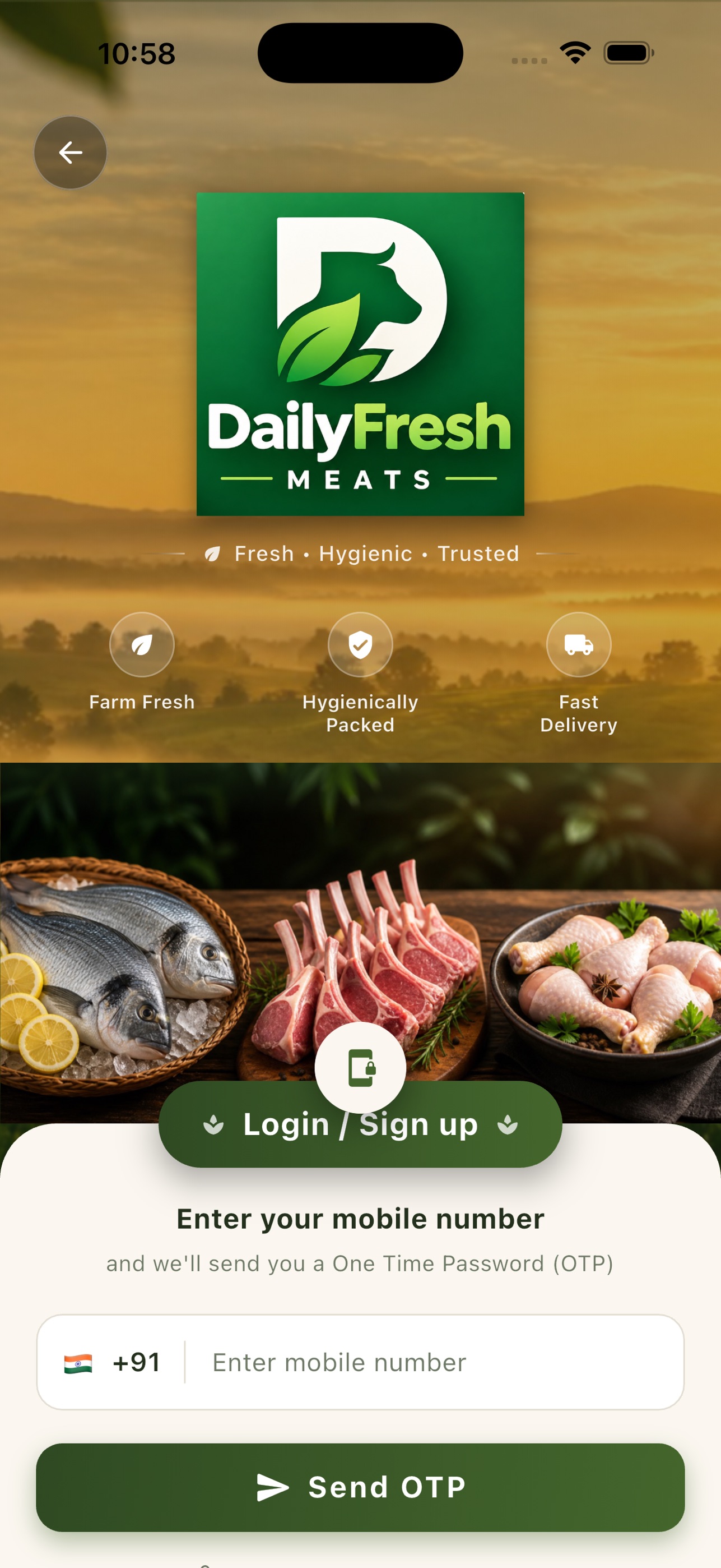 Screenshot 1 of DailyFresh Customer
