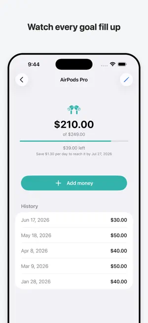 Stash - Savings Goal Tracker screenshot 2