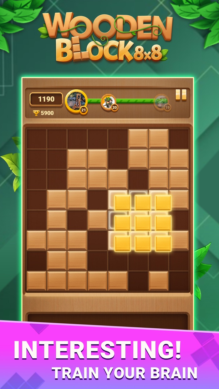 Block Puzzle Wood Block 8x8