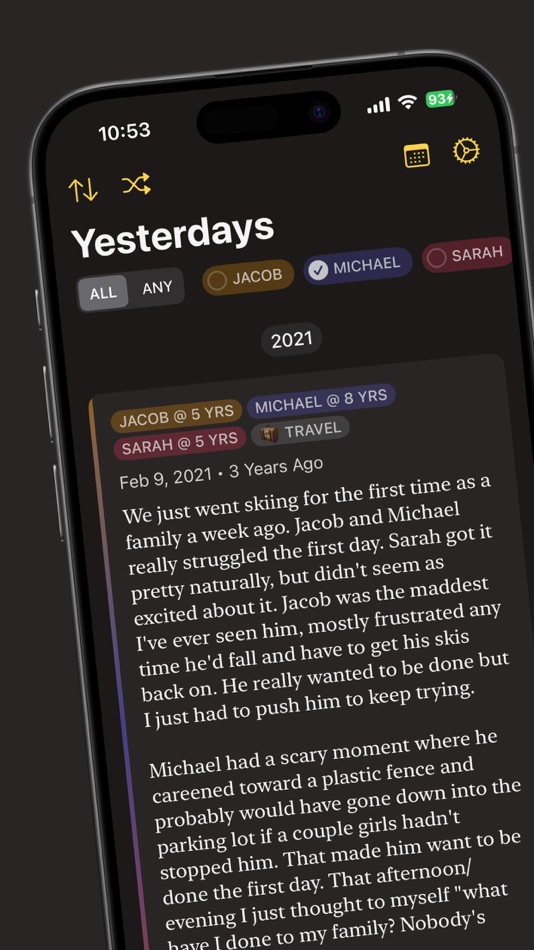 #4. Yesterdays: Memory Journal (iOS) 由: Here & Co.