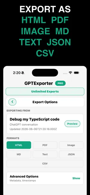 GPTExporter: Export AI Chats screenshot 3