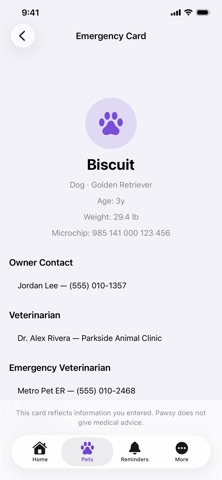 Pawsy Pet Care iPhone screenshot