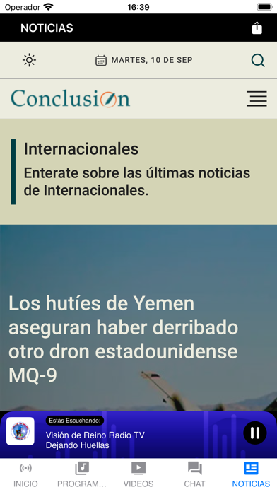 Vision de Reino Radio TV iPhone screenshot 4 - Music app