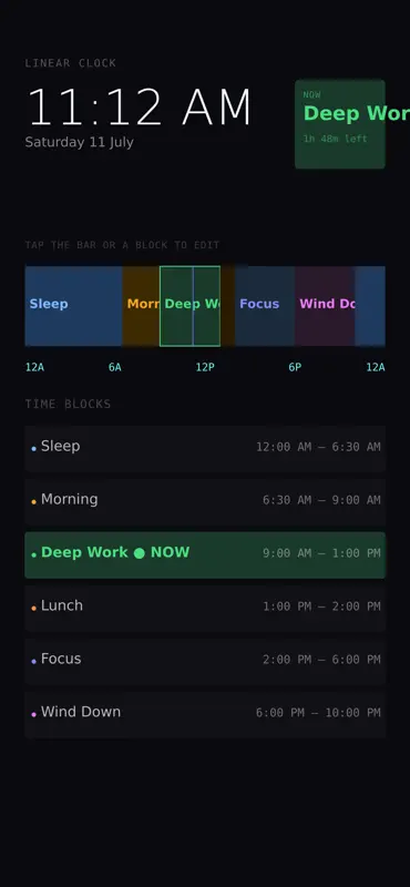 ADHD Linear Clock screenshot 2 of 2