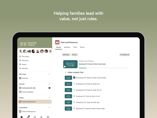 Dinner Table Family Community iPad screenshot 3 - Social Networking app
